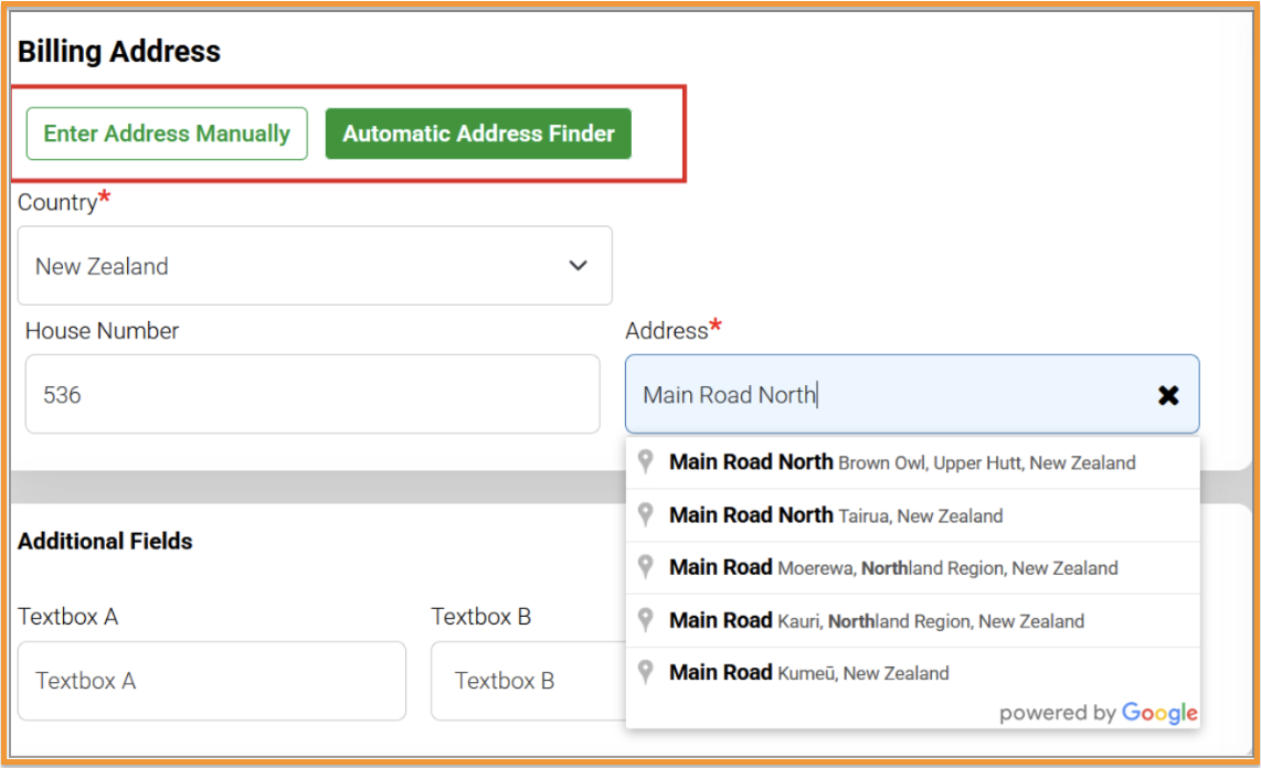 SwiftBook - Billing Address
